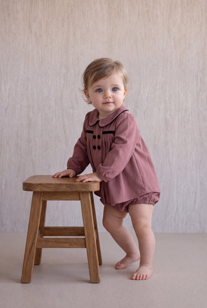 Pleated Flared Set - Raspberry