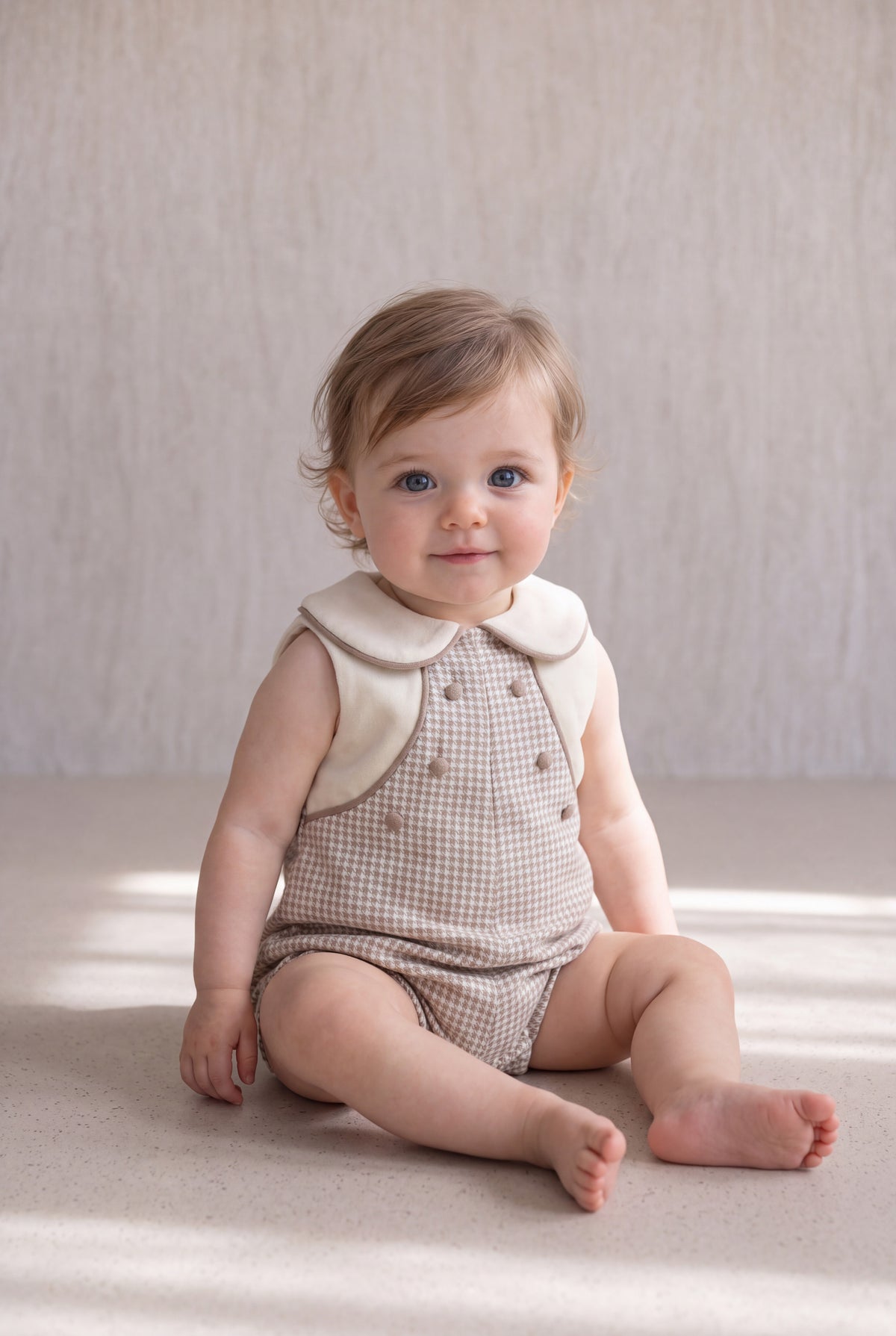 Pepita Romper - Mocha