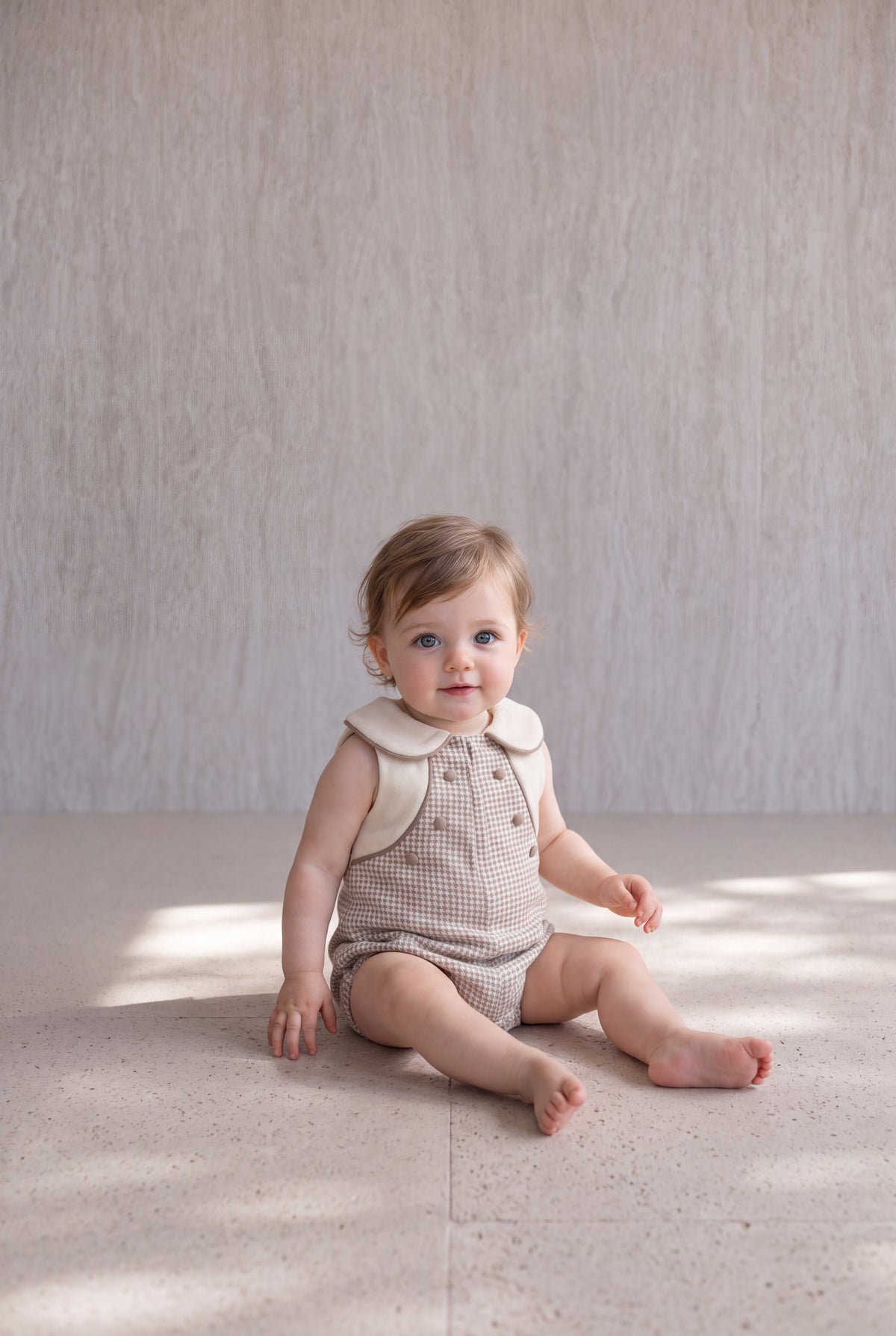 Pepita Romper - Mocha