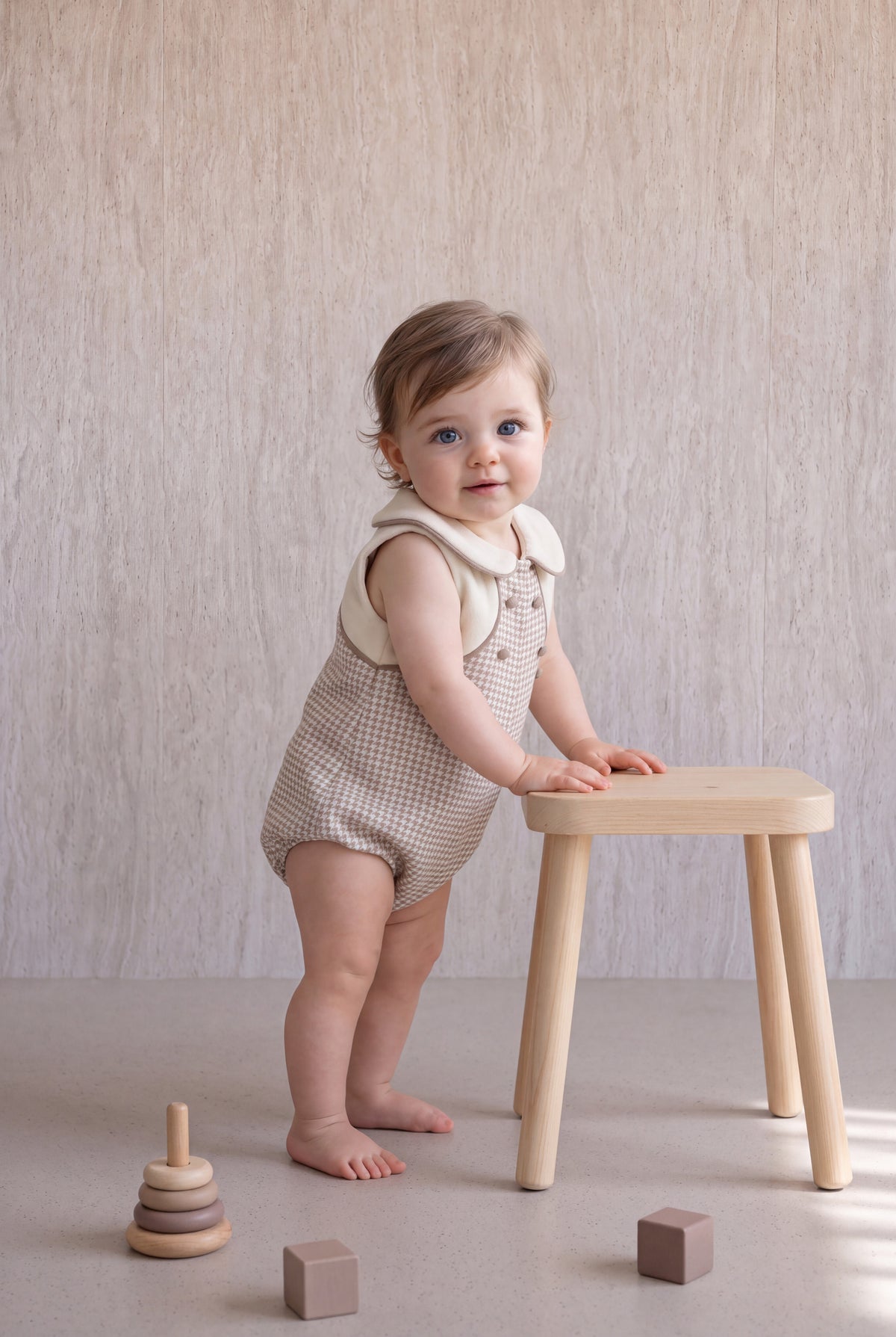 Pepita Romper - Mocha