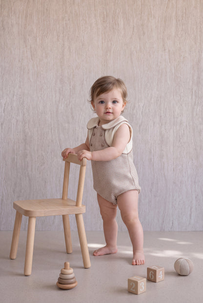 Pepita Romper - Mocha