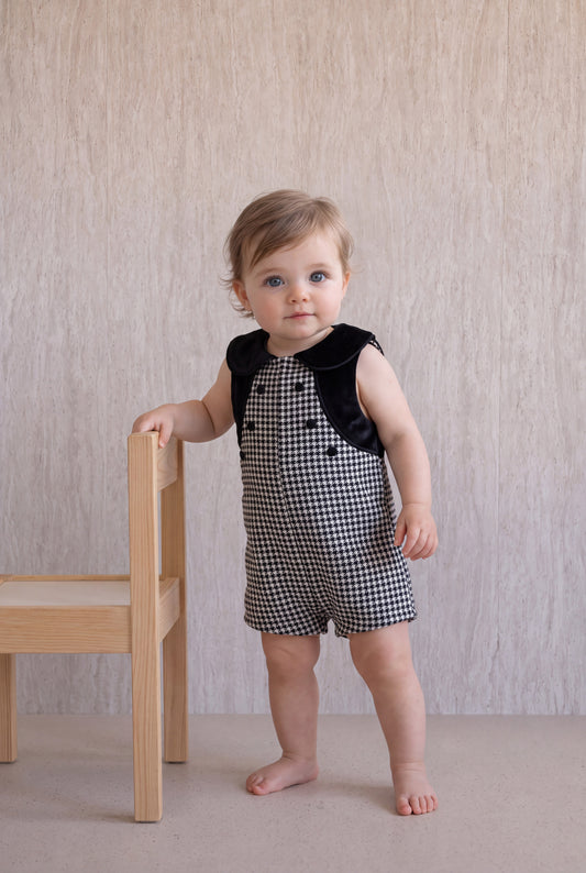 Pepita Romper - Black