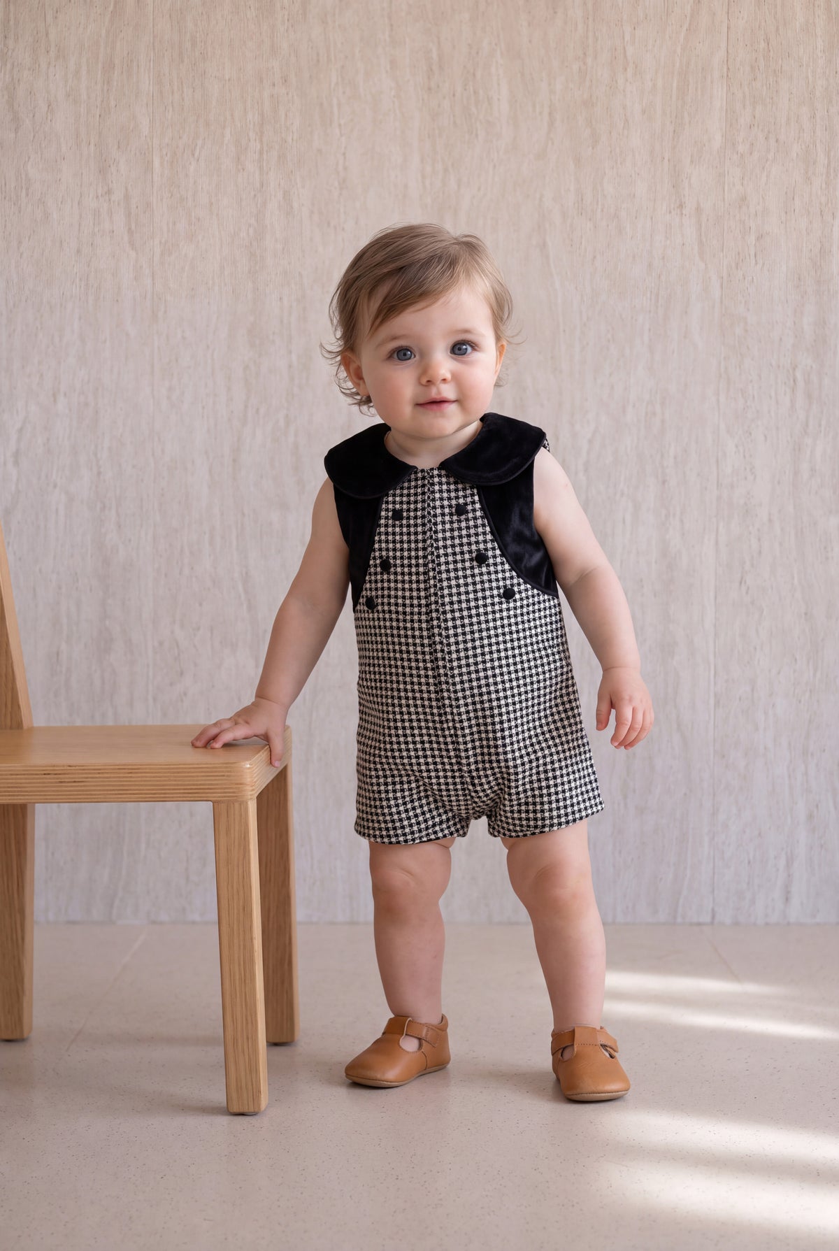 Pepita Romper - Black