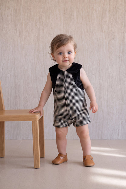 Pepita Romper - Black