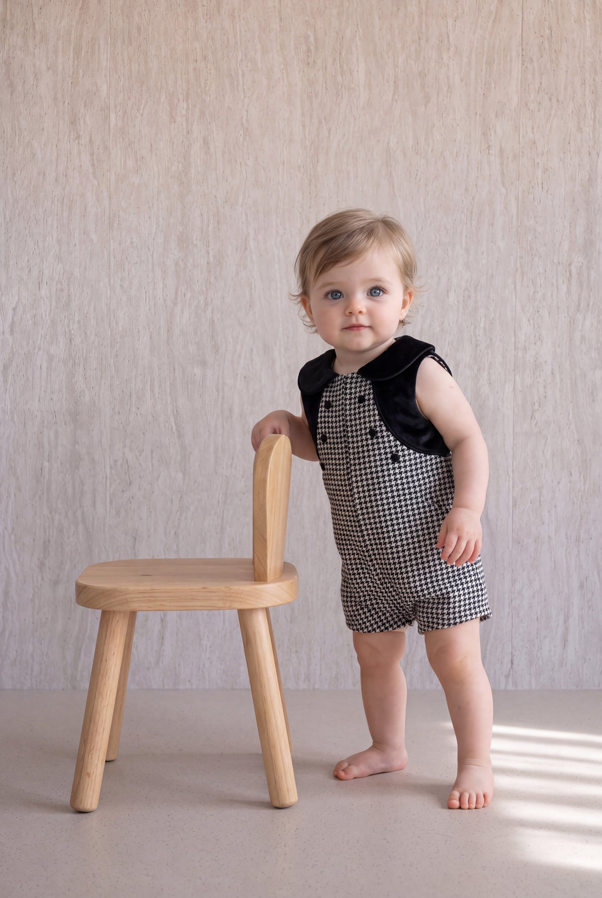 Pepita Romper - Black