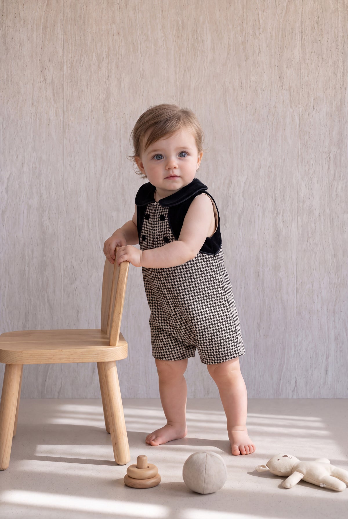 Pepita Romper - Black