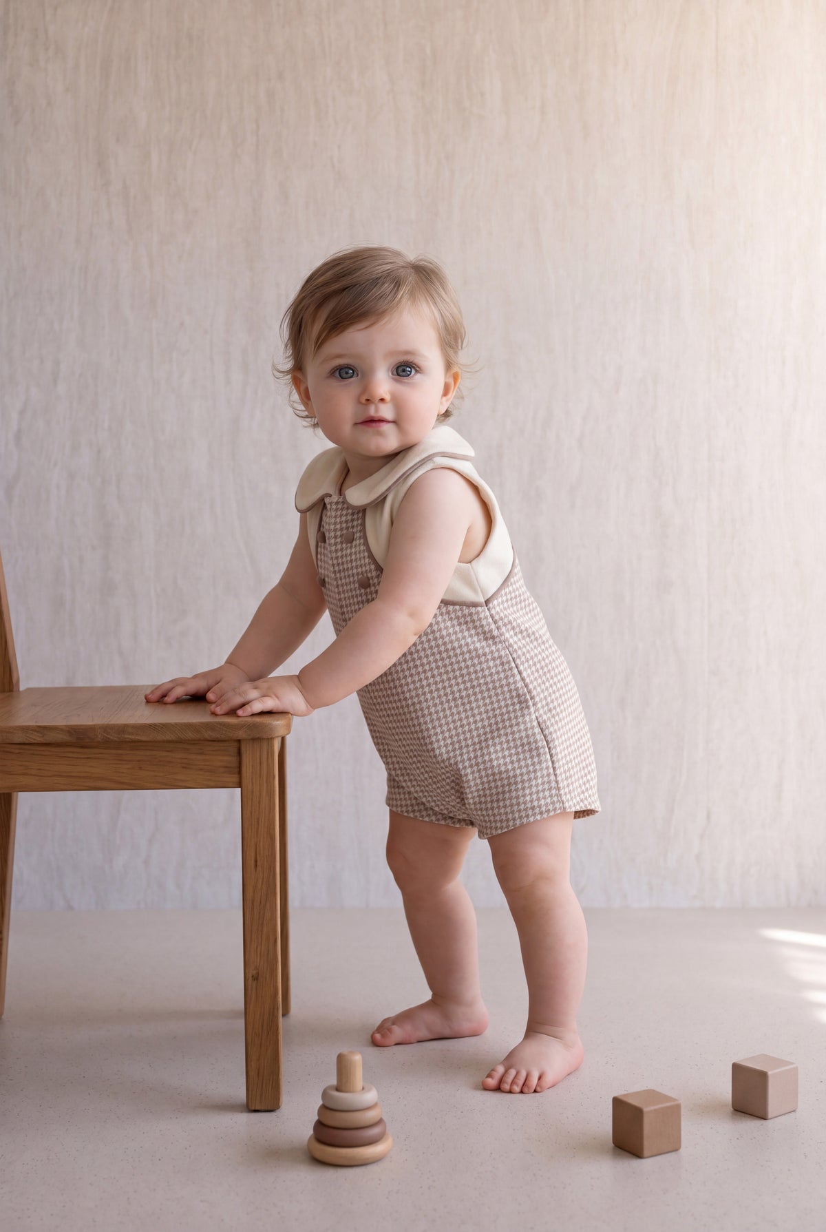 Pepita Romper - Mocha