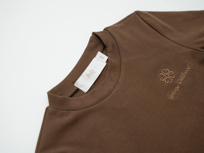 Embroidered Turtleneck - Brown
