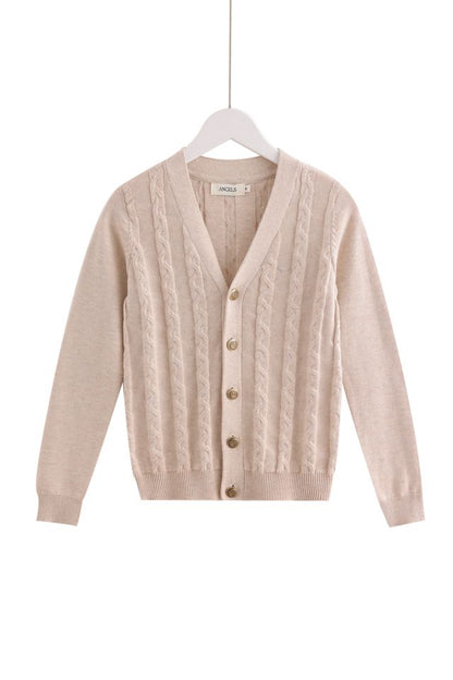 Cable-Knit Cardigan - Stone