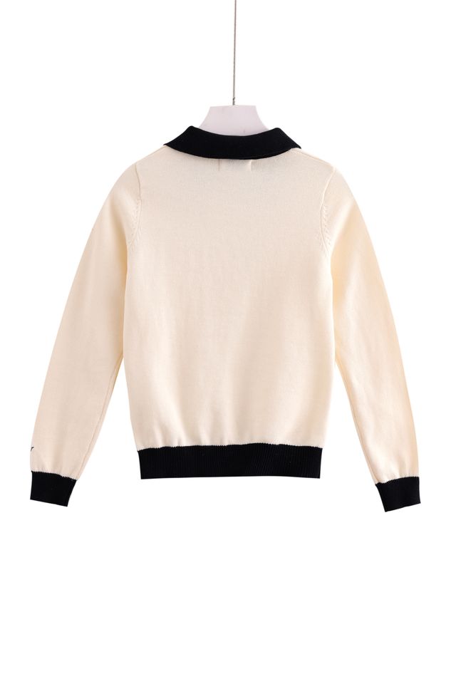 Combination Polo Knit - Cream