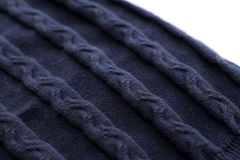 Cable-Knit Cardigan - Blue