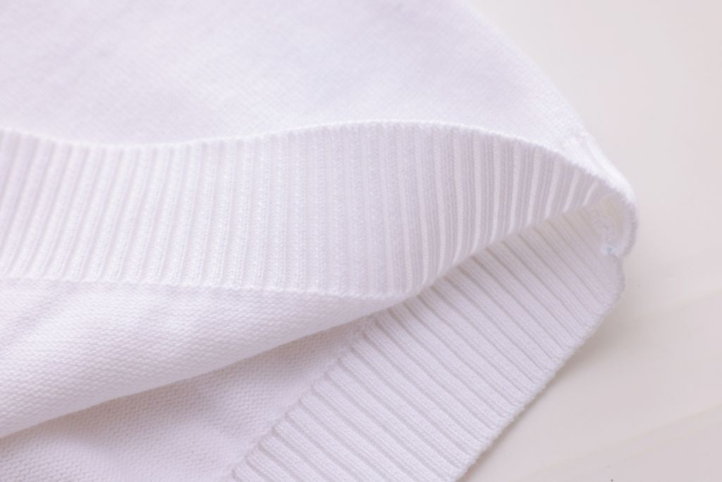 Black & White Button-Combination Sweater