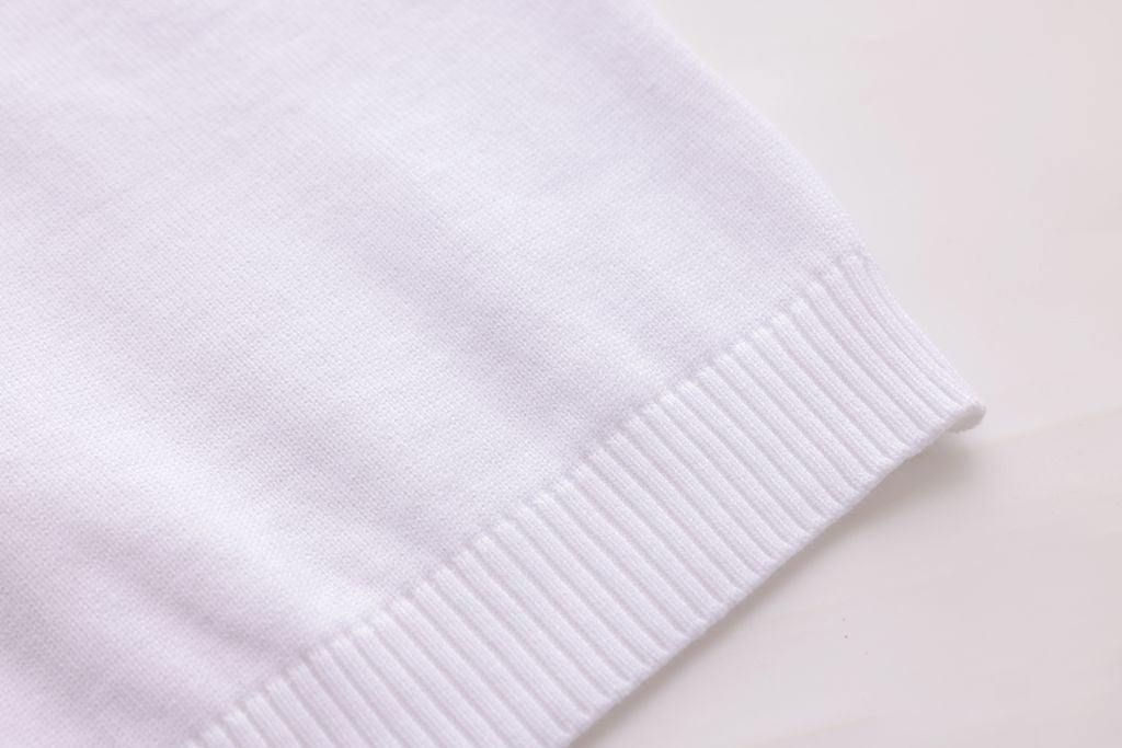 Black & White Button-Combination Sweater