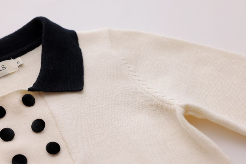 Combination Polo Knit - Cream