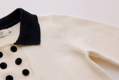 Combination Polo Knit - Cream