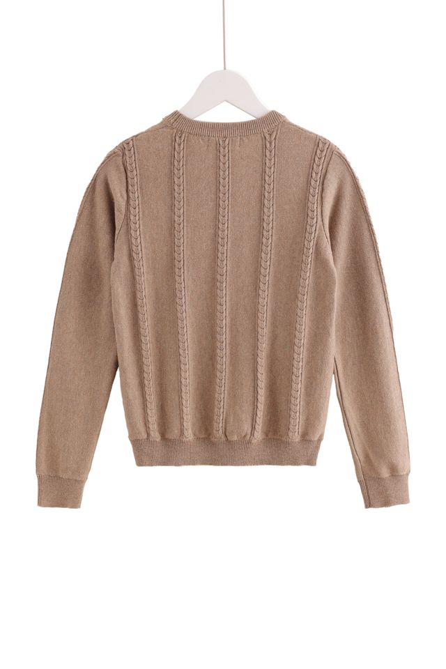 Small-Cable Knit - Mocha