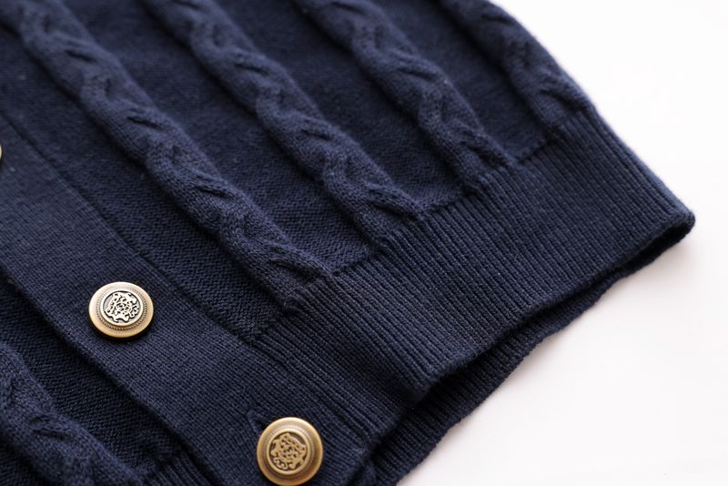 Cable-Knit Cardigan - Blue