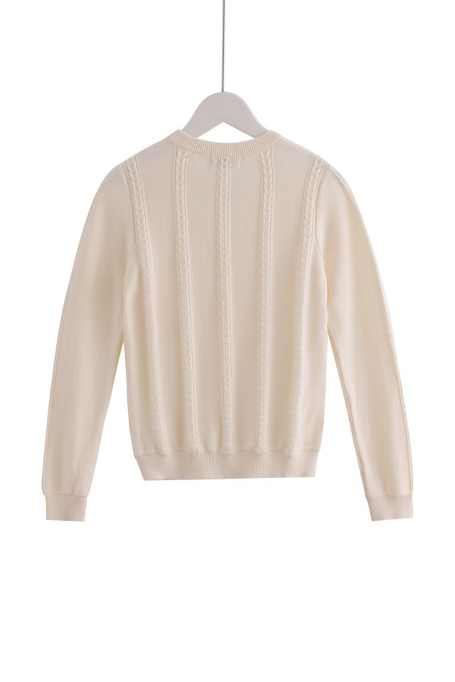 Small-Cable Knit - Cream