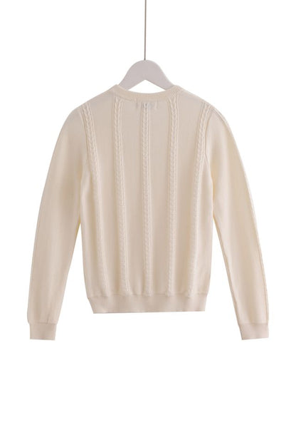 Small-Cable Knit - Cream