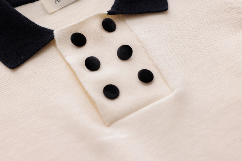 Combination Polo Knit - Cream